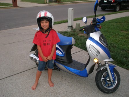 Kasen and the motorcycle